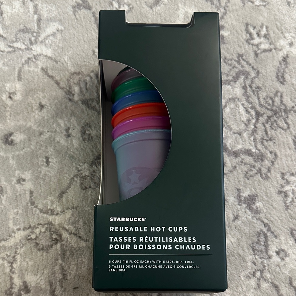 Starbucks Colorful Reusable Hot Cups Set